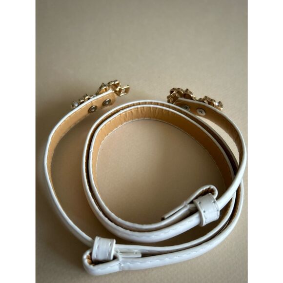 White Floral Accent Belt M1829 main image 6